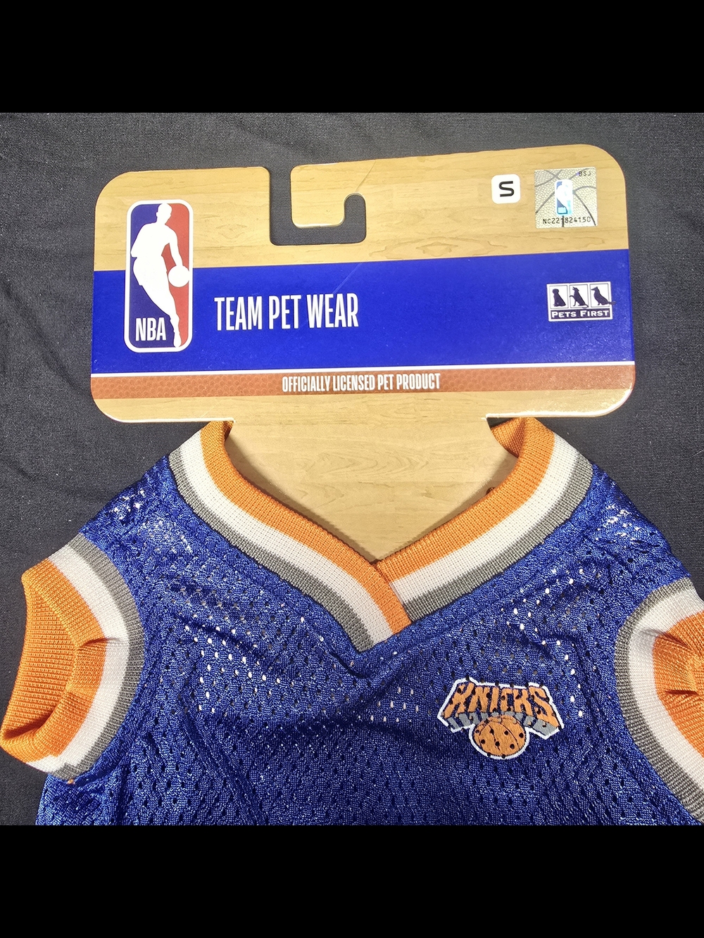 New York Knicks Blue & Orange Mesh Pet Jersey SMALL - Picture 2 of 4